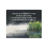 Serenity Prayer Cattails In Mist Inspirational