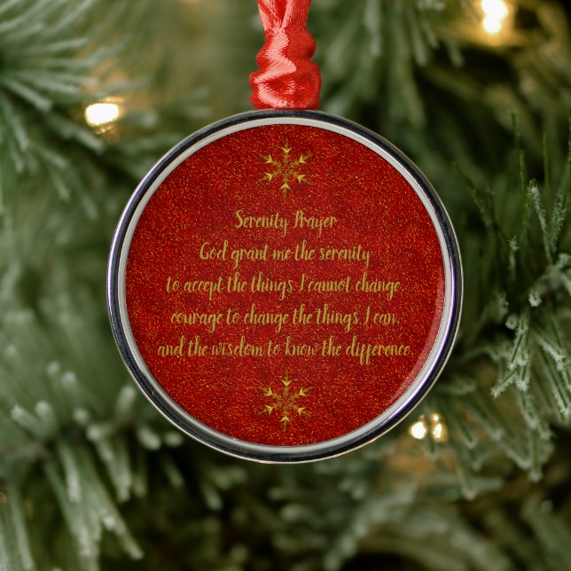 Serenity Prayer Ceramic Ornament (Tree)