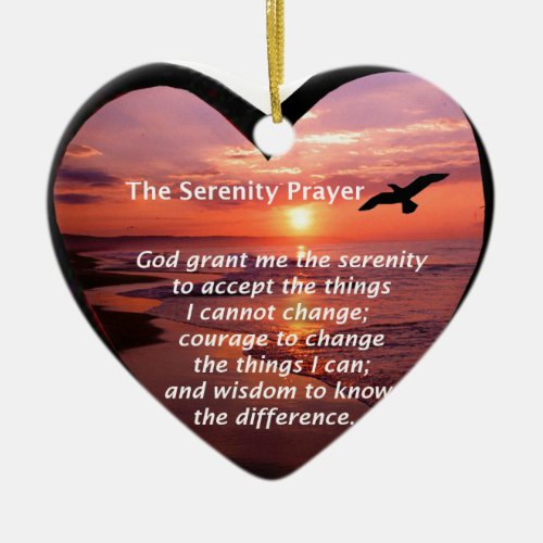 Serenity Prayer Ceramic Ornament