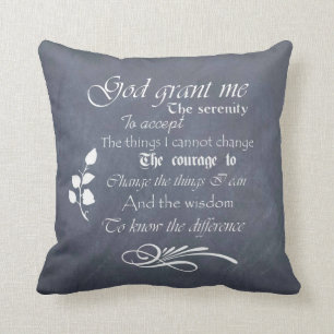 Serenity Prayer Chalkboard Pillow - customize back