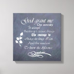 Serenity Prayer chalkboard Wall Art, choose size Canvas Print