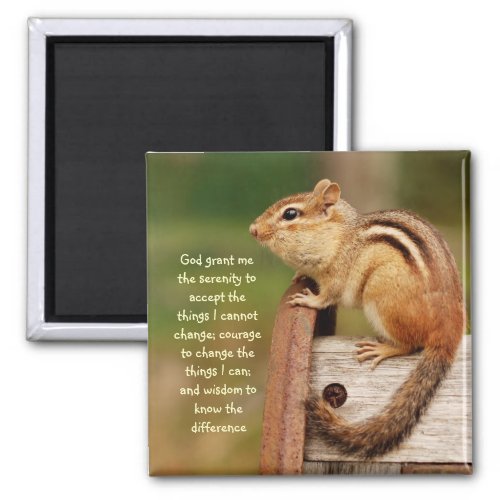 Serenity Prayer Chipmunk Magnet