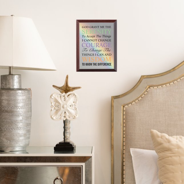 Serenity Prayer Colorful Rainbow Wall Plaque (In Situ)