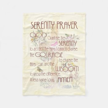 Serenity Prayer Comfort Blanket by Customizeables at Zazzle