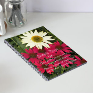 Serenity Prayer Coneflowers Floral Notebook