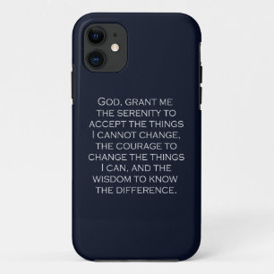 Serenity Prayer Copperplate Gothic Light Font iPhone 11 Case