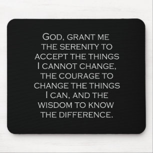 Serenity Prayer Copperplate Gothic Light Font  Mouse Pad