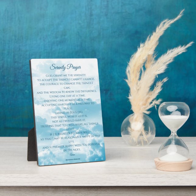 Serenity Prayer, Courage & Wisdom Plaque (Side)