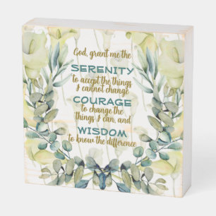 Serenity Prayer Courage Wisdom Wooden Box Sign
