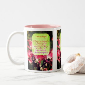 Serenity Prayer Dogwood Flowers Inspirational Two-tone Coffee Mug by SmilinEyesTreasures at Zazzle