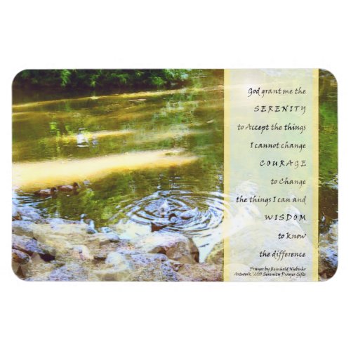Serenity Prayer Duck Pond Reflections Magnet