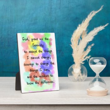 Serenity Prayer Easel Plaque by ImpressImages at Zazzle