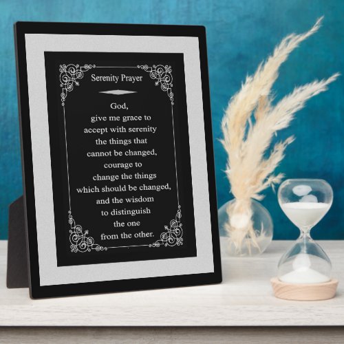 Serenity Prayer Easel Print Plaque