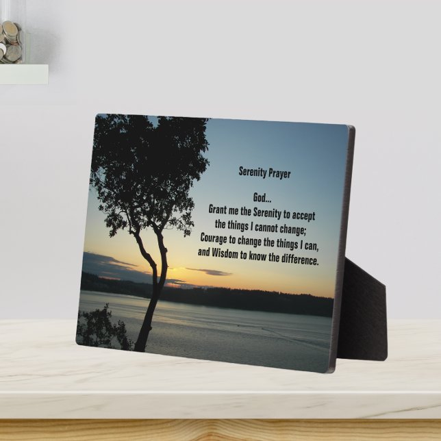 Serenity Prayer Evening Sunset Plaque (In Situ)