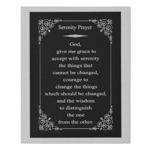 Serenity Prayer Faux Canvas Print