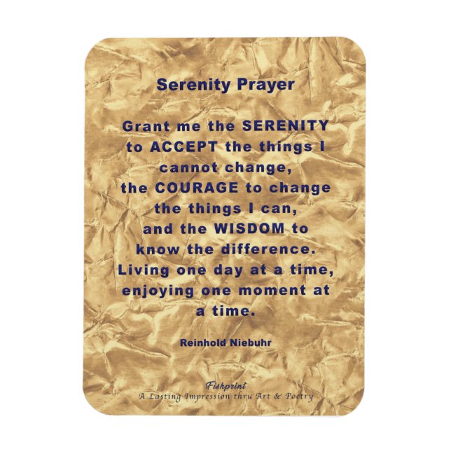 Serenity Prayer Flexible Photo Magnet (Vertical)
