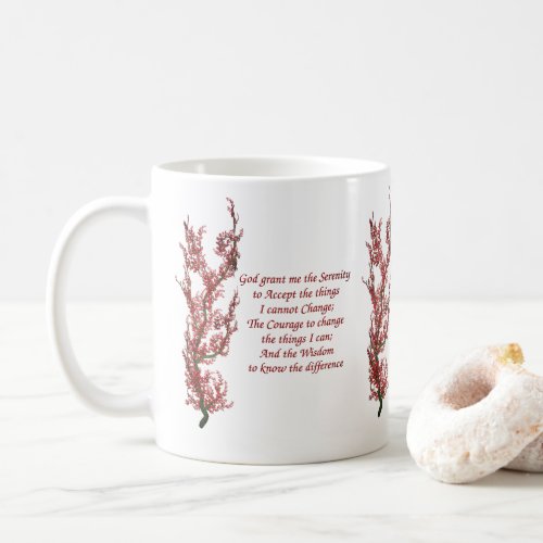 Serenity Prayer Flowering Tree Inspirational   Coffee Mug