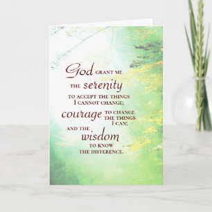Serenity Prayer, Forest Card