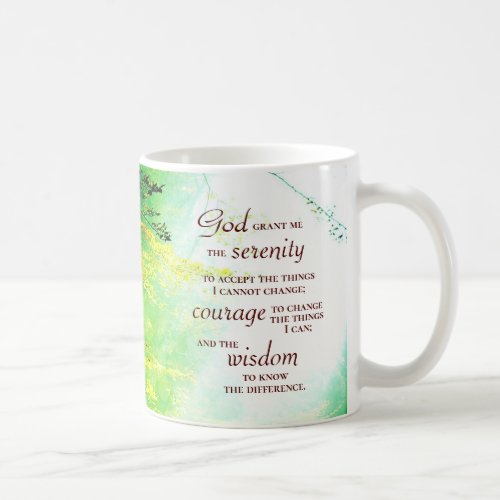 Serenity Prayer Forest Coffee Mug