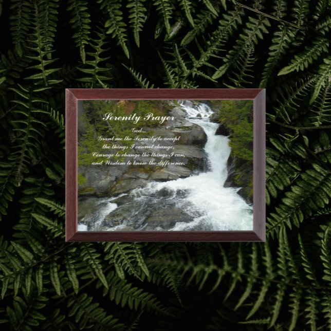 Serenity Prayer Forest Waterfall Wall Plaque (In Situ)