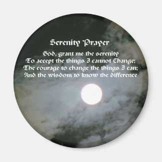 Serenity Prayer Full Moon Inspirational Magnet