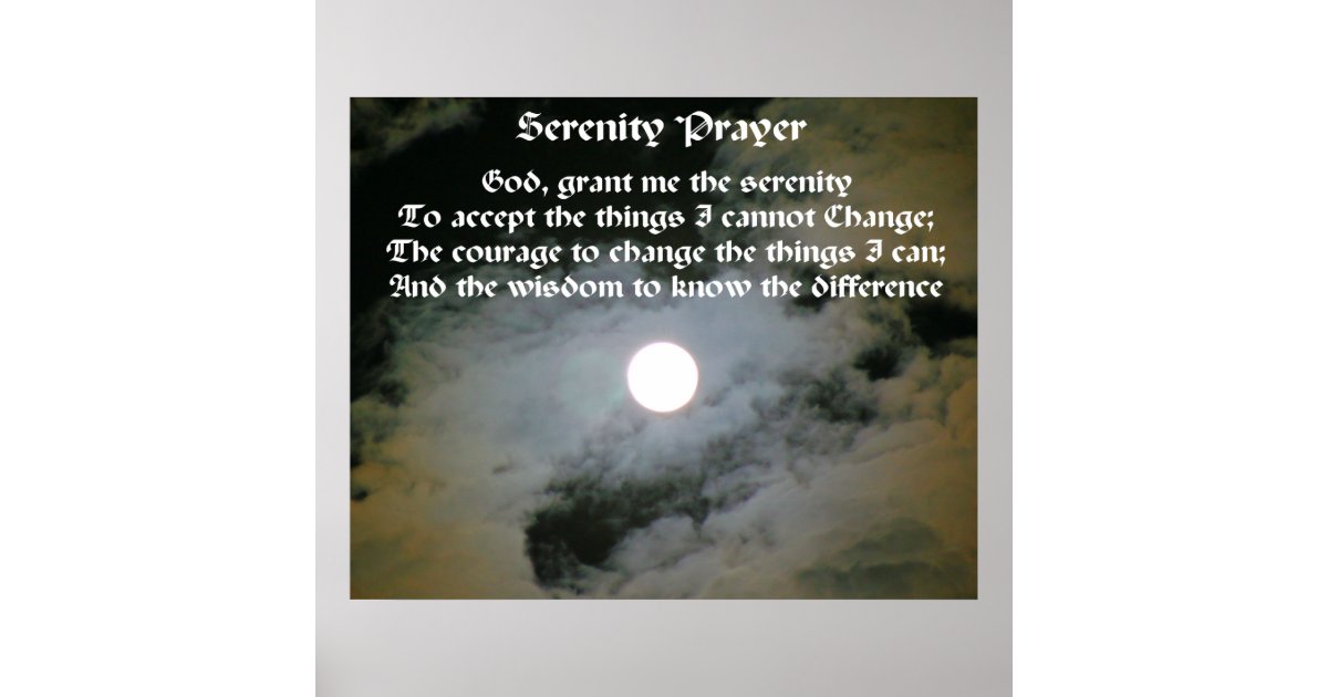full serenity prayer poster