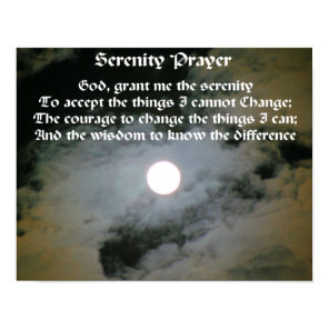 Serenity Prayer Full Moon Inspirational Poster