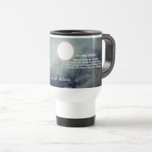 Serenity Prayer Full Moon Inspirational Travel Mug