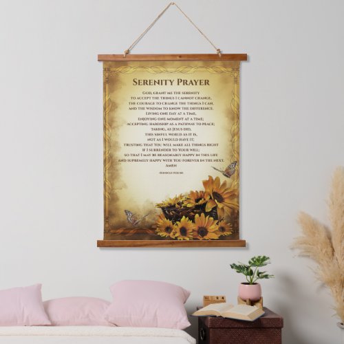 Serenity Prayer Full Version by Reinhold Niebuhr Hanging Tapestry