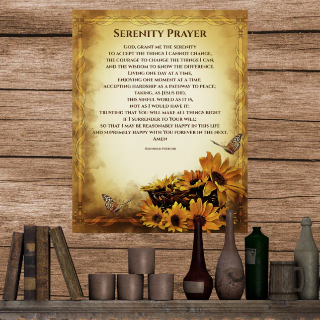 Serenity Prayer Full Version by Reinhold Niebuhr Poster | Zazzle