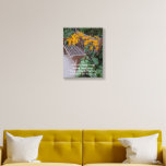 Serenity Prayer Garden Bench Floral Acrylic Photo Tile