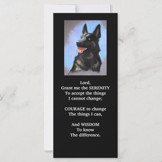 SERENITY PRAYER: GERMAN SHEPHERD ARTWORK (Front)