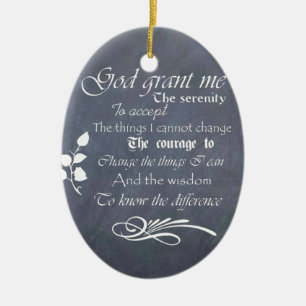 Serenity prayer gift chalkboard retro ceramic ornament