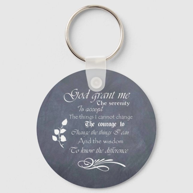 Serenity prayer gift chalkboard retro keychain (Front)