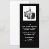 SERENITY PRAYER:GIRL:HORSE:PENCIL ART:RACK CARD (Front/Back)