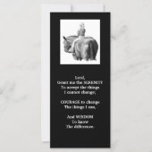 SERENITY PRAYER:GIRL:HORSE:PENCIL ART:RACK CARD (Front)