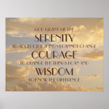 Serenity Prayer Glowing Sky