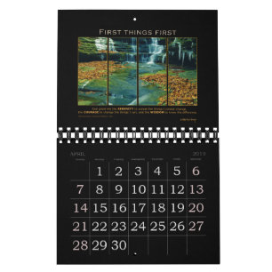 Serenity Prayer God Grant Quote Slogan Recovery Calendar