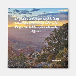 Serenity prayer grand canyon image magnet