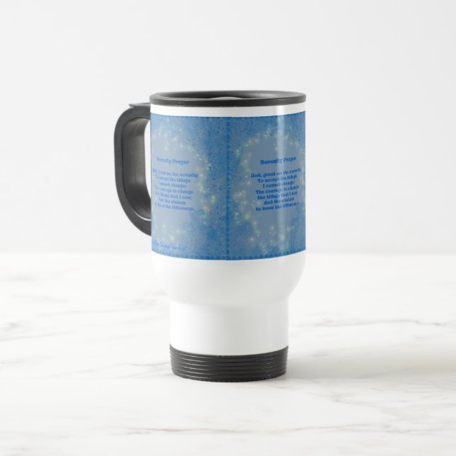 Serenity Prayer Hearts Inspirational  Travel Mug (Front Left)