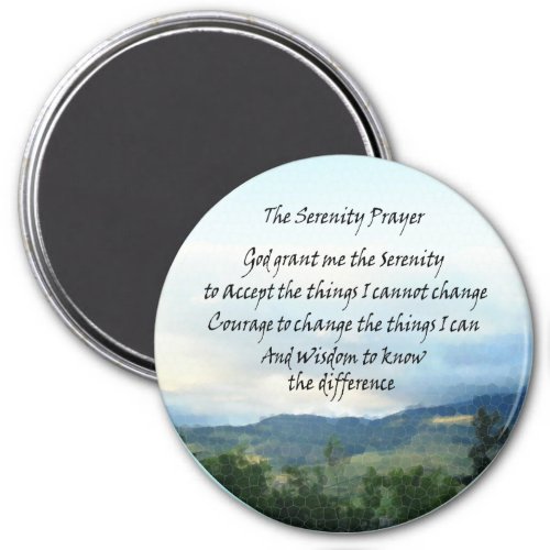 Serenity Prayer Hills Magnet