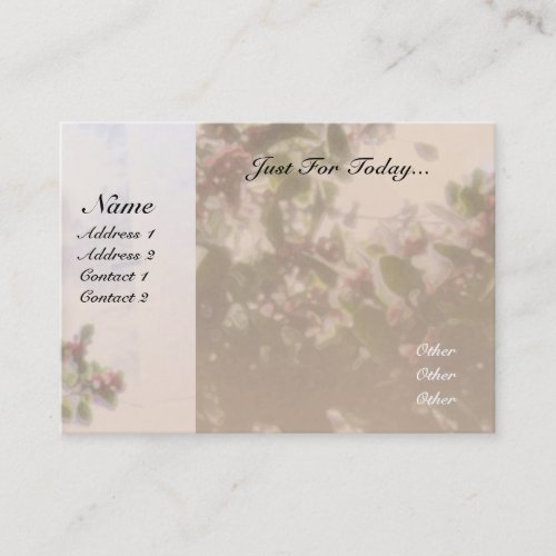 Serenity Prayer Holly Business Card