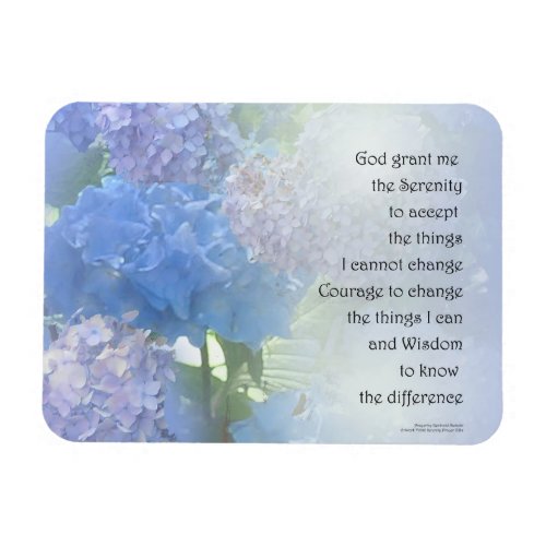 Serenity Prayer Hydrangeas Magnet