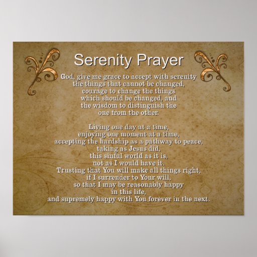 Sly image in serenity prayer printable Wild image inside serenity prayer printable