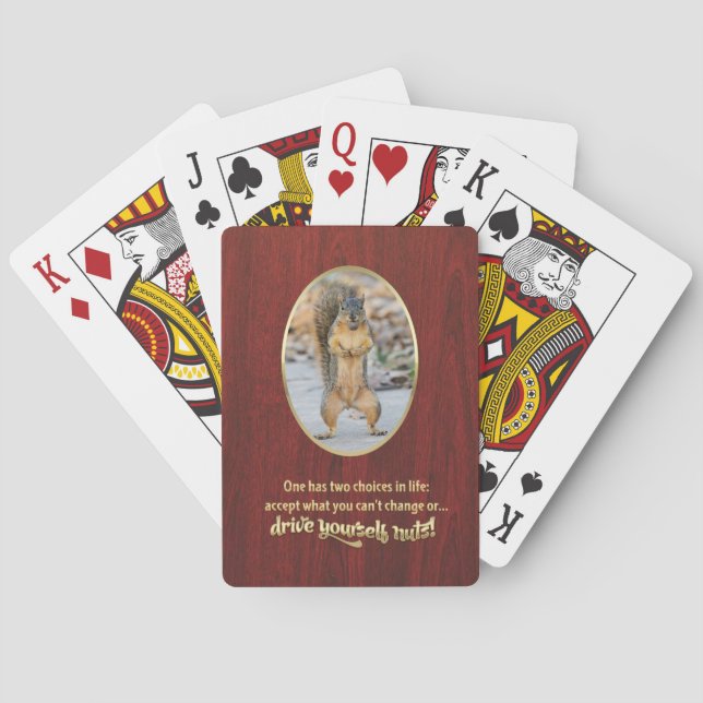 Serenity Prayer in a Nutshell Poker Cards (Back)