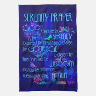 Serenity Prayer Swedish Dish & Cotton Kitchen Towel Set – Heavenly