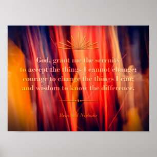 Serenity Prayer in colorful style Poster