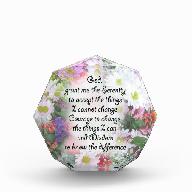  Serenity Prayer in Floral Bouquet Design Photo Block (Front)