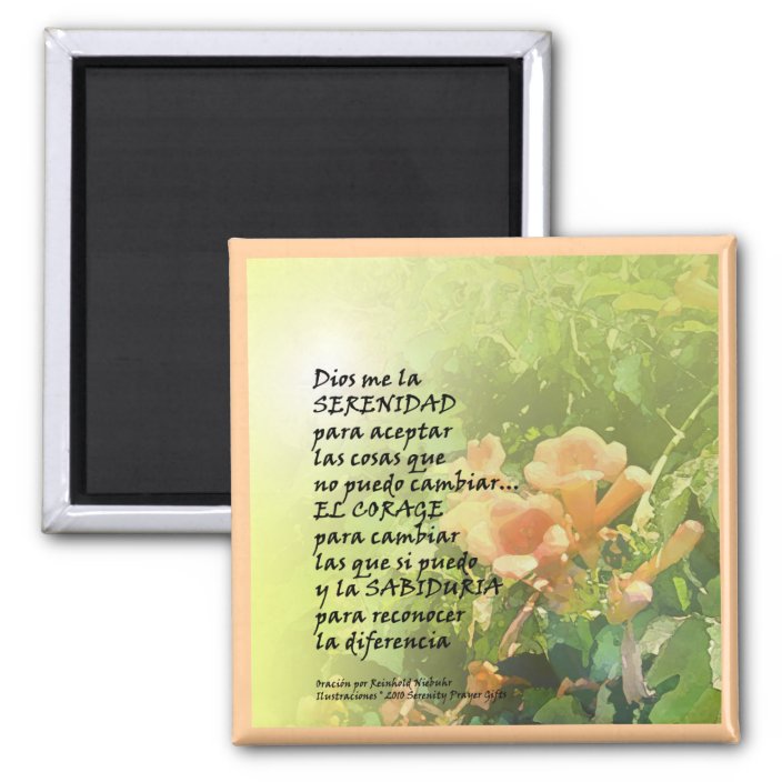 serenity prayer in spanish printable