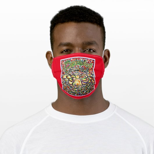 Serenity Prayer Inspirational Art Custom Face Mask (Worn)
